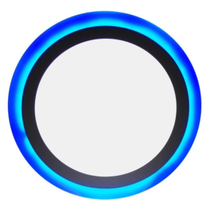 Luminária Plafon Redondo Borda Sobrepor Neon Azul 12+4